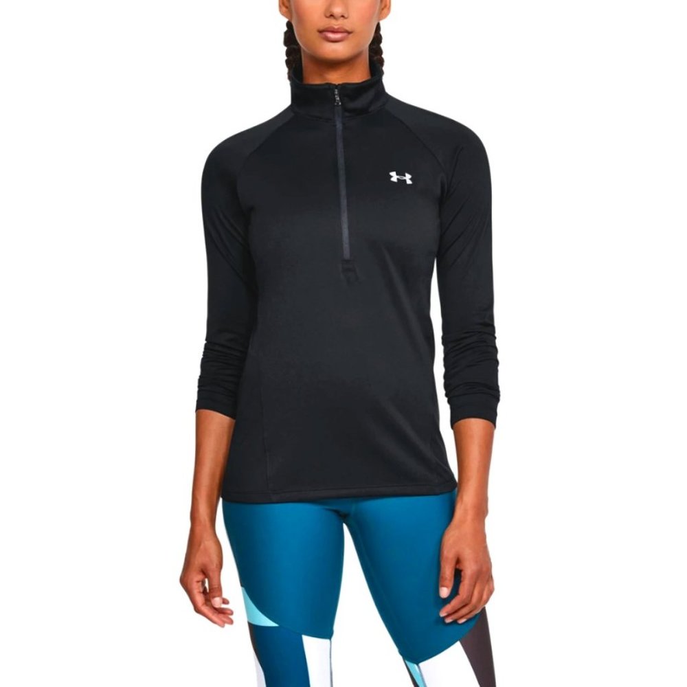 Under Armour NWT Tech Half Zip Black Pullover Women’s Small 1320126